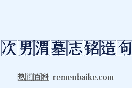 次男渭墓志铭造句是什么意思的图片